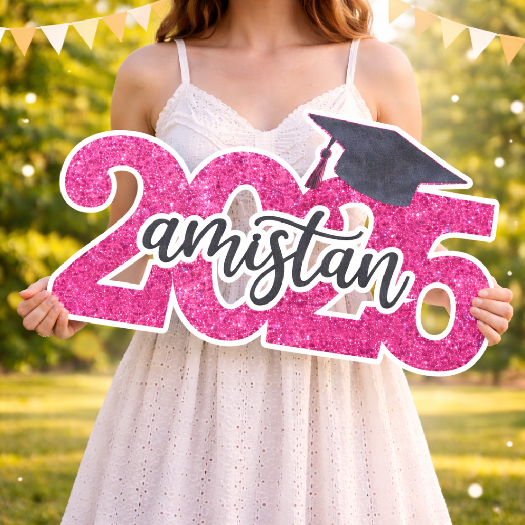 Custom Graduation Name Sign Her/Him Grad Party Decorations