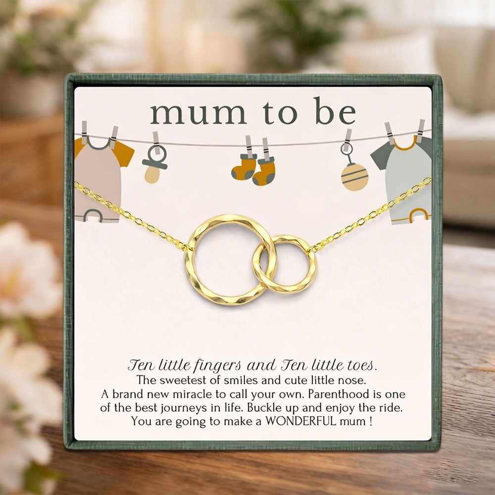 First Time Mum Necklace – Gift for New Mum, Mama-to-Be Jewelry, Perfect Pregnancy Gift