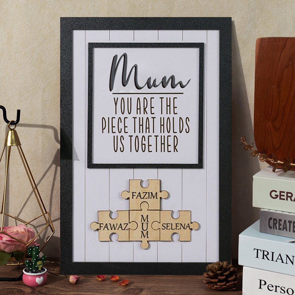 Custom Mum Puzzle Sign Piece That Hold Us Together Gifts for Mother's Day