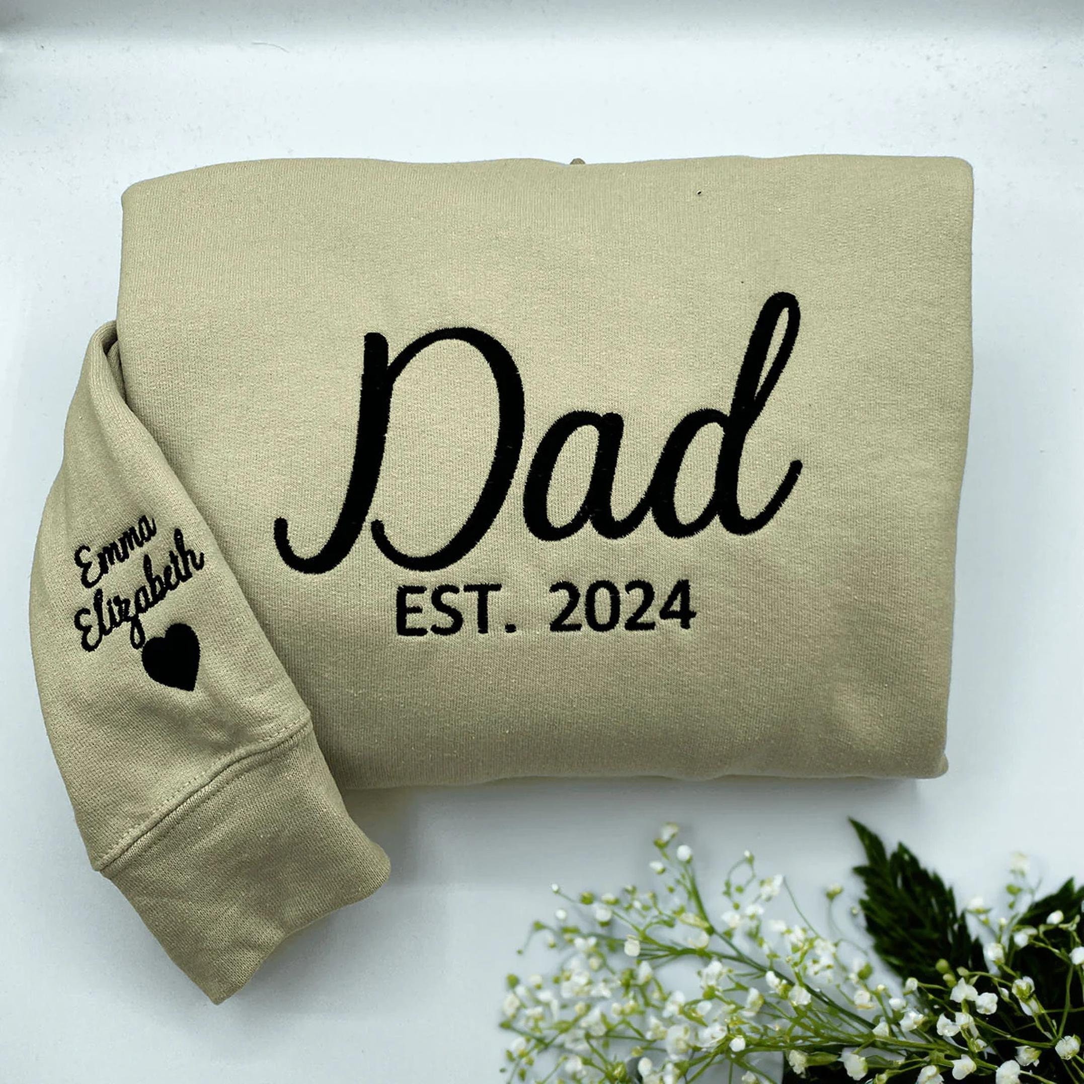 Custom Dad Embroidered Sweatshirt Hoodie Unique Warmful Father's Day Gift Ideas