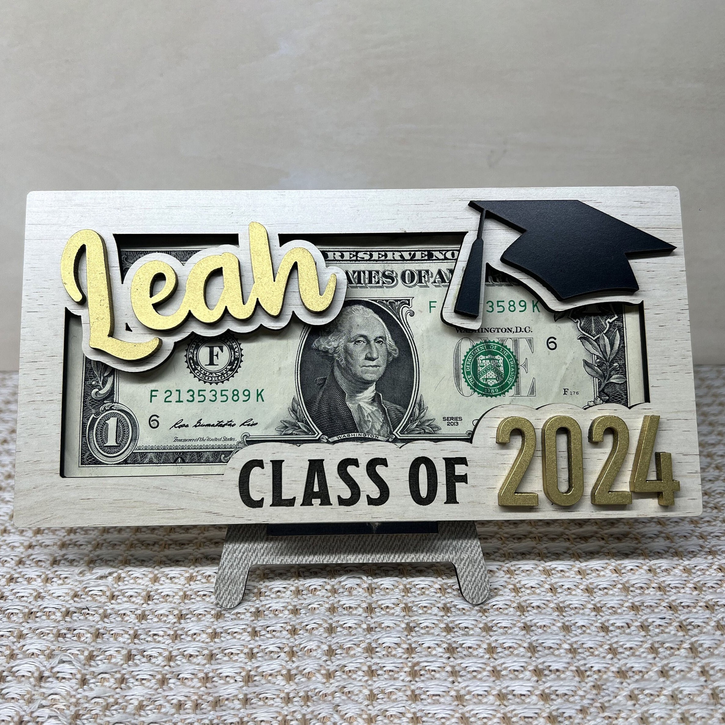 Personalised Graduation Money Holder with Name Graduation Keepsake Gift
