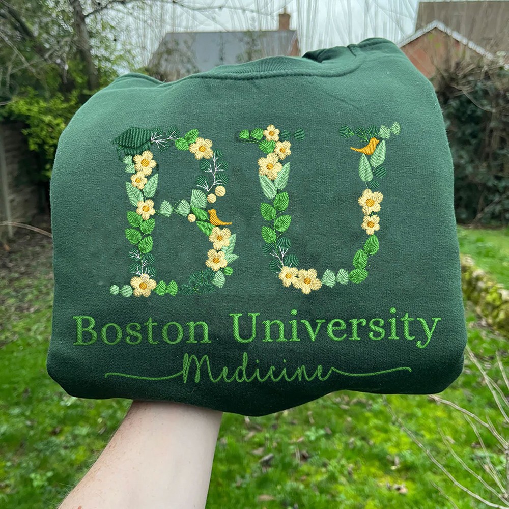 Custom Embroidered Floral Letter College Sweatshirt Hoodie University Floral Gift For Graduation