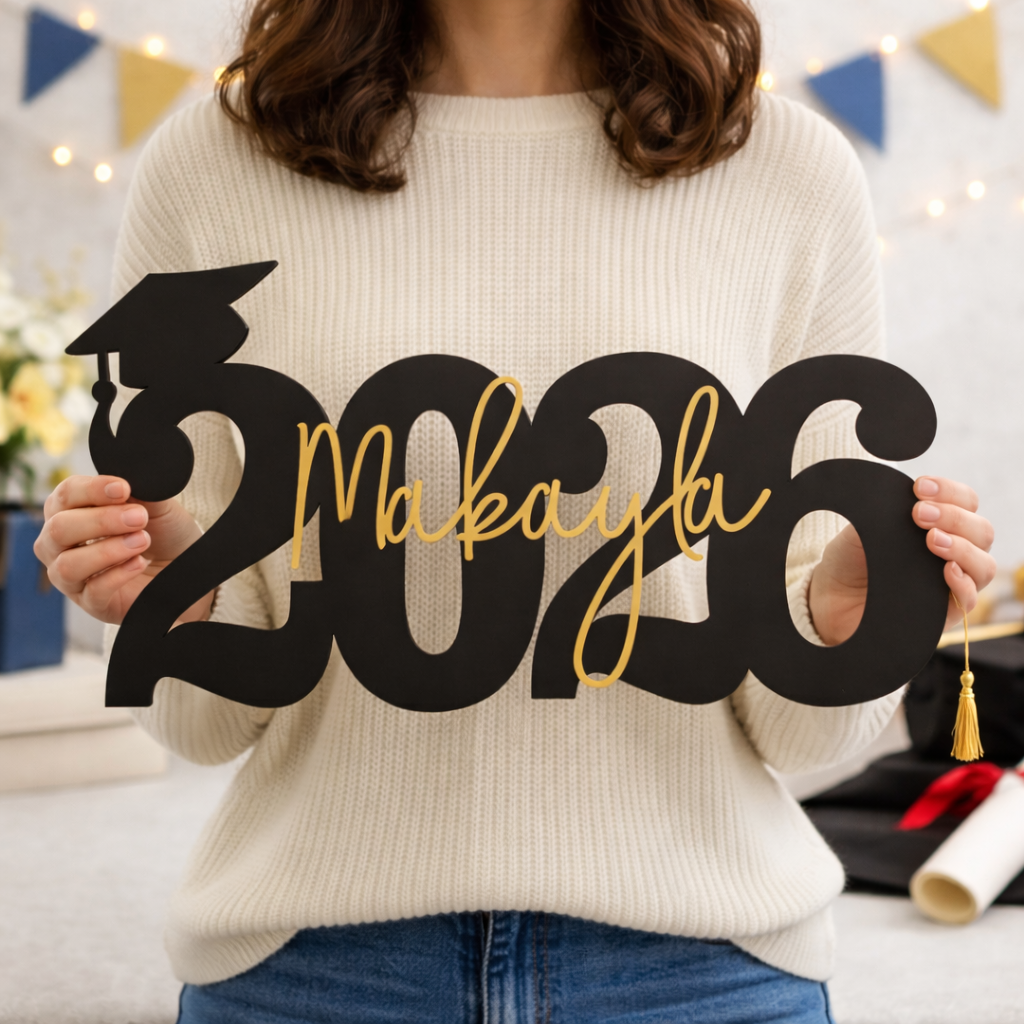 Custom Graduation Name Sign Her/Him Grad Party Decorations