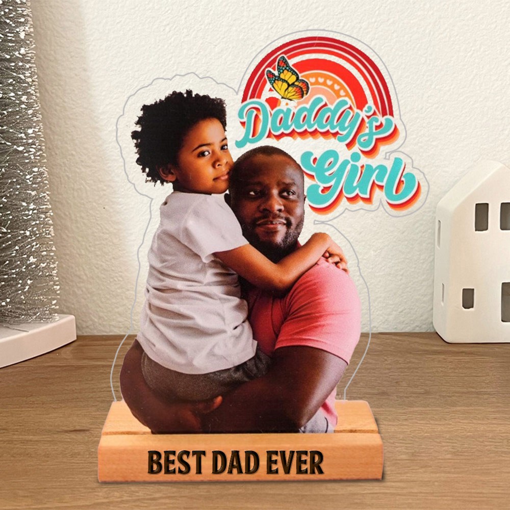 Personalised Acrylic Photo Statuette New Dad Gift Christmas Gifts for Dad