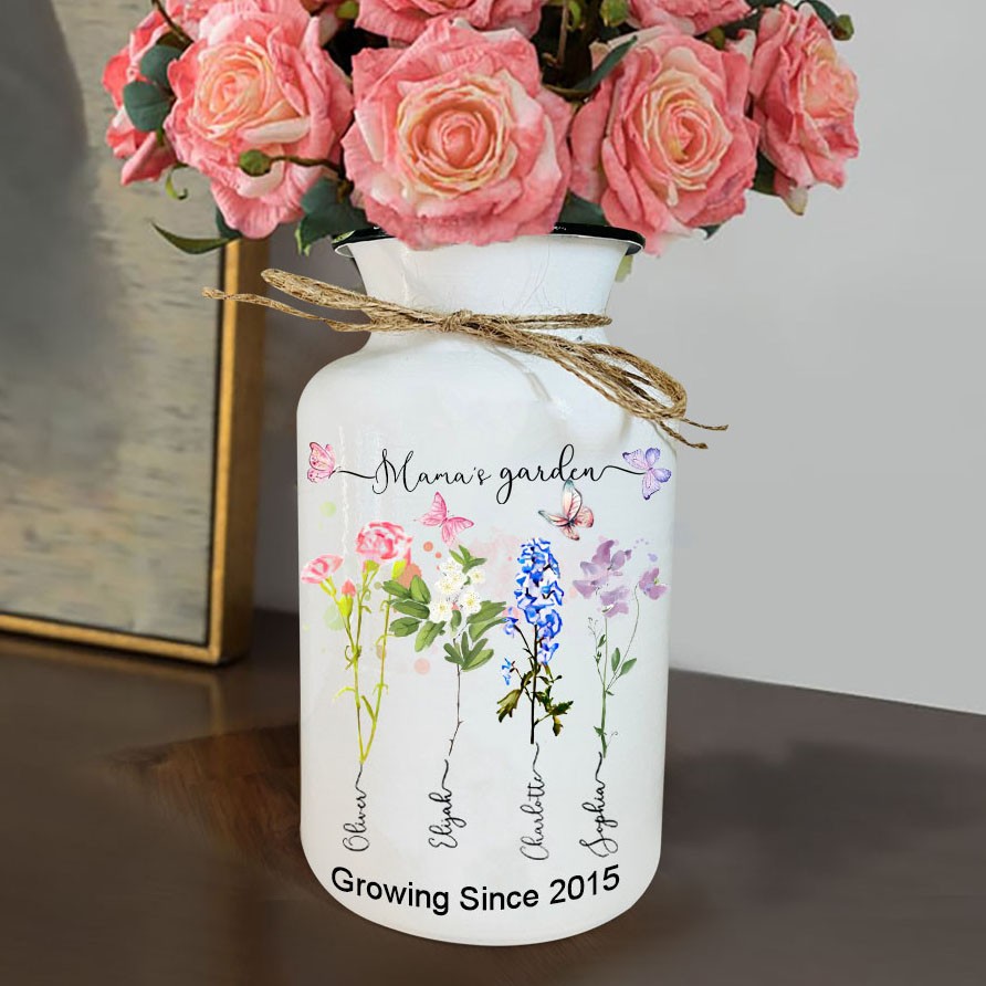 Personalised Mama's Garden Flower Vase Mother's Day Gift Ideas