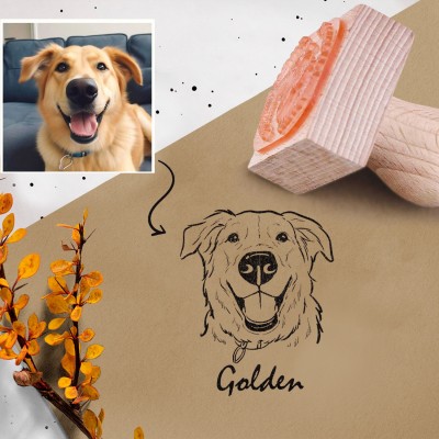 Personalised Pet Portrait Stamp Custom Dog Stamp for Dog Lovers Memorial Gift for Pet Lovers