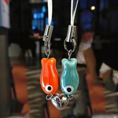 Magnetic Matching Fish Keychain Set Gifts for Boyfriend Girlfriend Cute Gifts for Best Friend