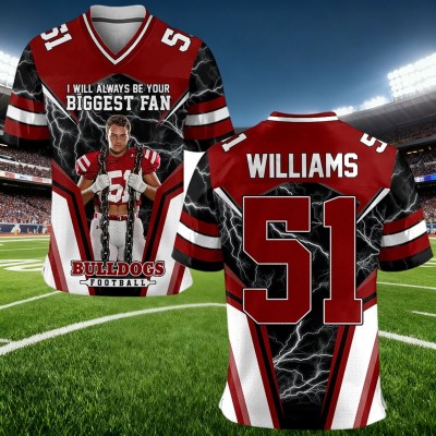 Custom Football Game Day Photo Football Jersey Unique Gift For Football Lovers