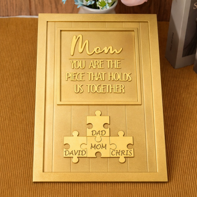 Mum You Are The Piece That Holds Us Together Personalised Mum Puzzle Sign Gift for Mum Grandma Mother's Day Gifts
