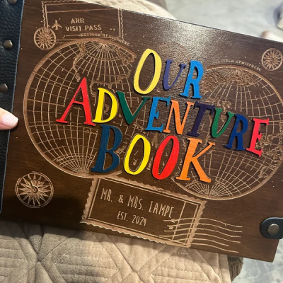 Custom Our Adventure Book Travel Photo Album for Couples Keepsake Gifts for Wedding Anniversary Valentine's Day