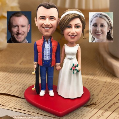 Custom Couple Bobblehead from Photo Wedding Anniversary Gifts Unique Gift for Couples Birthday Gift for Her Him
