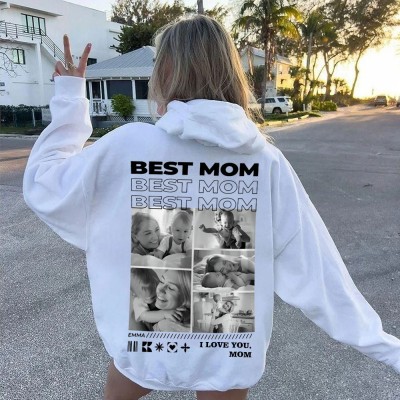 Personalised BEST MUM Sweatshirt with Photos Unique Gifts for Mum Mother's Day Gift Ideas