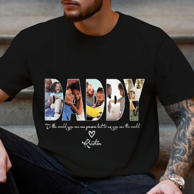 Personalised Daddy Photo Collage T-shirt Sweatshirt Unique Gifts for Dad Father's Day Gift