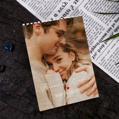 Personalised Photo Bricks Puzzle Custom Photo Block Wedding Anniversary Gifts for Husband Valentine's Day Gift for Couples