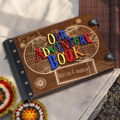 Personalised Our Adventure Book Travel Photo Album Wedding Anniversary Gifts for Husband Valentine's Day Gift for Couples