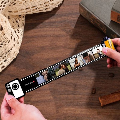 Custom Photo Film Roll Keychain Keepsake Gifts for Couple Anniversary Gift Ideas Unique Valentine's Day Gift for Her Him