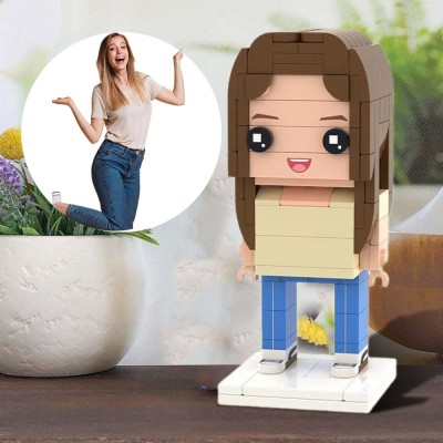 Custom Full Body Brick Figures from Photo Gifts for Her Unique Birthday Gift Ideas