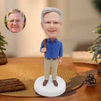Custom Bobblehead from Photo for Men Unique Gifts for Grandpa Dad Anniversary Gift for Him