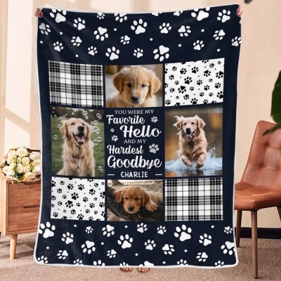 Personalised Pet Photo Blanket Pet Sympathy Gift Memorial Gift for Dog Lovers Christmas Gift