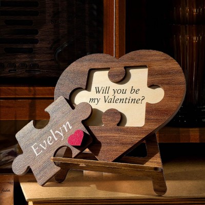 Personalised You Are My Missing Piece Couple Puzzle Name Sign Anniversary Gift Ideas Unique Valentine's Day Gift for Couples