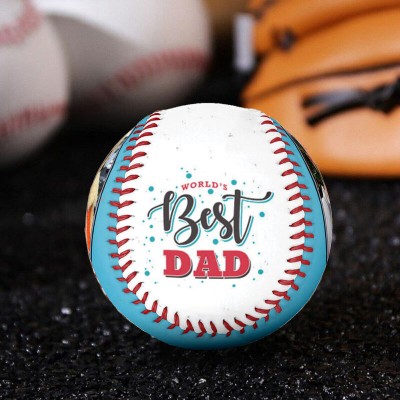 Personalised Best Dad Ever Baseball With Photo Gift Ideas For Dad Unique Father's Day Gift