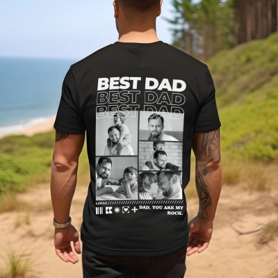 Personalised BEST DAD T-Shirt Sweatshirt with Photos Unique Gifts for Dad Papa Father's Day Gift