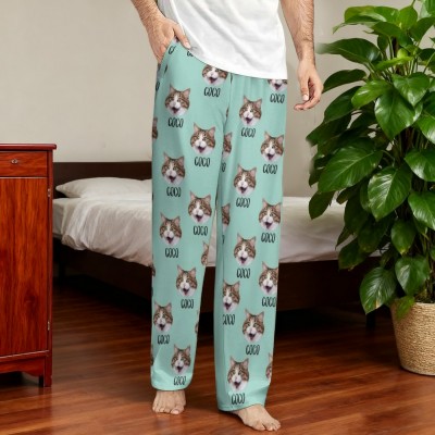 Custom Pet Portrait Pajama Pants Personalised Dog Face Pajamas Pants Unique Gift for Pet Lover Christmas Gifts