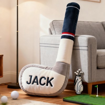 Personalised Ice Hockey Stick Pillow With Custom Name for Kids Christmas Gift Ideas