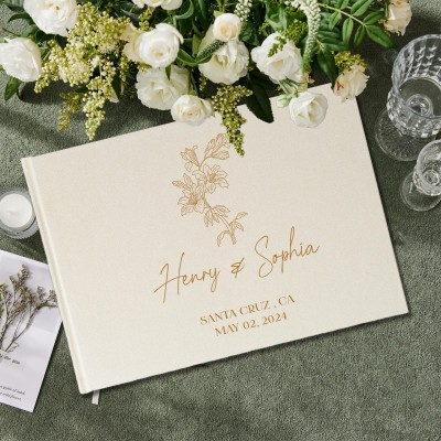 Personalised Wedding Guest Book Anniversary Memory Photo Album Wedding Keepsake Gifts Engagement Gift