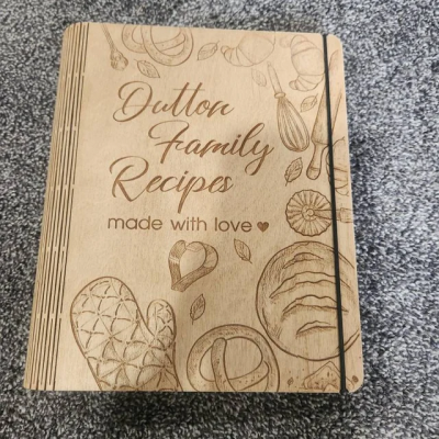 Personalised Family Recipe Book Blank Custom Cookbook Binder for Mum Grandma Christmas Gifts for Her