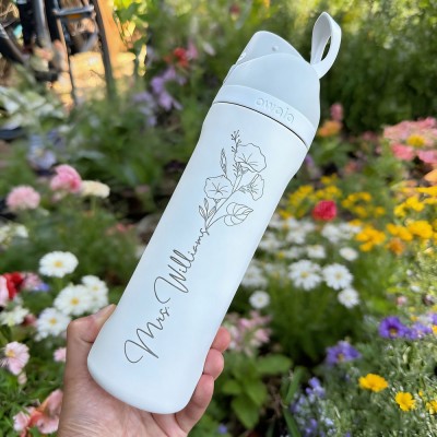 Custom Birth Flower Tumbler With Name Unique Birthday Keepsake Gifts For Mum Grandma Mother's Day Gift Ideas