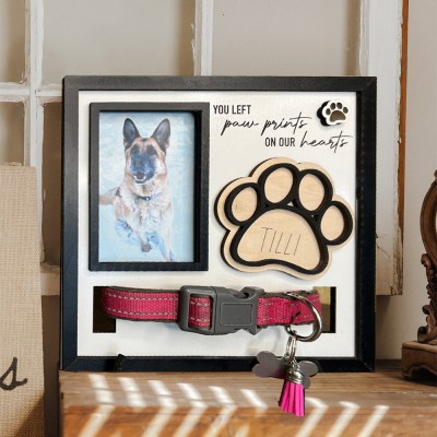 Personalised Pet Memorial Collar Frame Sign with Photo Keepsake Gift for Pet Lover Pet Sympathy Gift