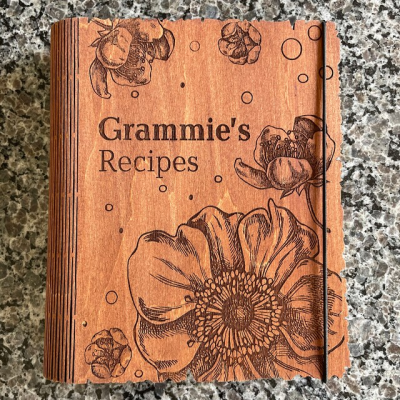 Custom Wooden Recipe Book Blank Binder Engraved Journal for Mum Unique Christmas Gifts for Her