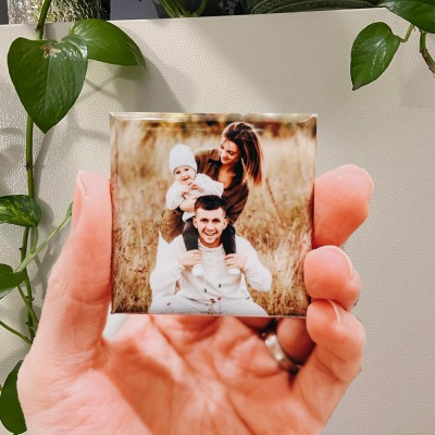 Custom Photo Magnets, Fridge Decal, Fridge Magnets, Personalised Refrigerator Magnet, Picture Magnet, Save the Date,Family Gift for Mum