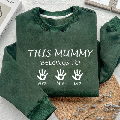 This Mummy Belongs Custom Mama Hoodie Personalised Mum, Mummy Gift, New Mum Gift, Mother's Day Gift, Mothers Day Hoodie, Mum Birthday Gift