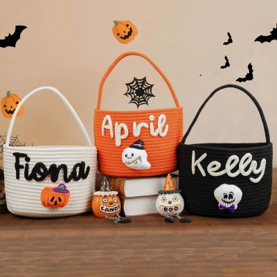 Personalised Trick or Treat Bag with Name Halloween Candy Bag for Kids Unique Halloween Gifts