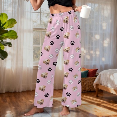 Custom Pet Portrait Pajama Pants Personalised Dog Face Pajamas Pants Unique Gift for Pet Lover Christmas Gifts