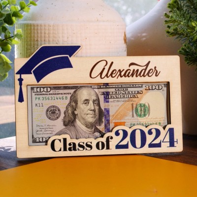 Personalised Graduation Money Holder with Name Graduation Keepsake Gift