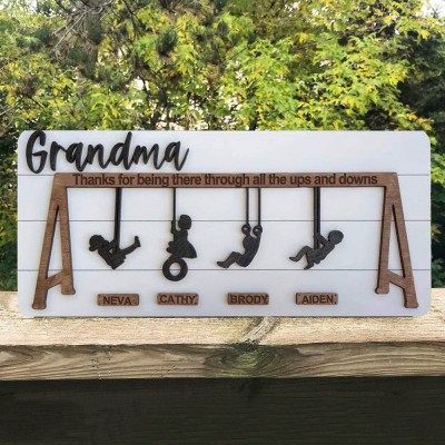 Personalised Swing Set Sign For Mother's Day Gifts Handmade Gifts for Family