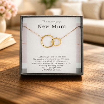 New Mum Gift Box – Necklace Jewelry Set, Perfect First Mother's Day Gift, Pregnancy Gift for New Mums