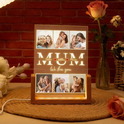 Personalised Photo Night Light Custom Mum Gift from Daughter Unique Mother's Day Gift Mum Grandma