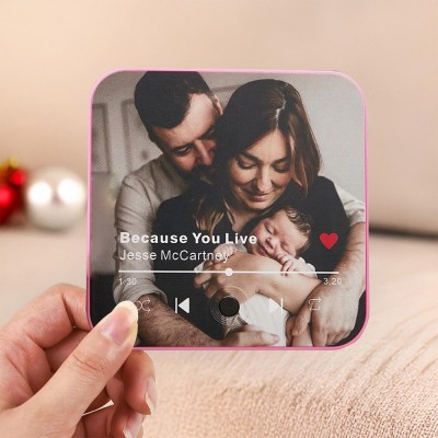Personalised Music Photo Fridge Magnet Gift for Couples Family Keepsake Gifts Anniversary Gift for Her Him