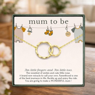 First Time Mum Necklace – Gift for New Mum, Mama-to-Be Jewelry, Perfect Pregnancy Gift