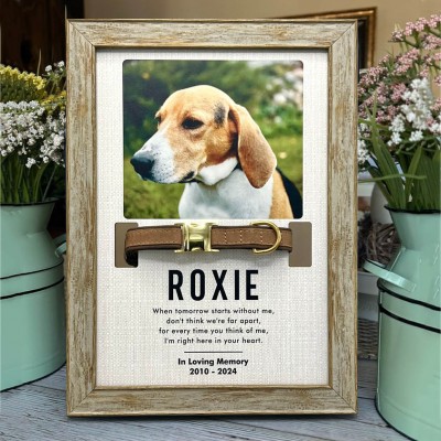 Personalised Pet Memorial Frame with Collar Holder Pet Loss Gifts Keepsake Gift Ideas for Pet Lovers