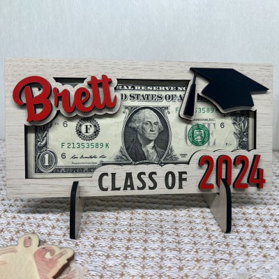 Personalised Graduation Money Holder with Name Graduation Keepsake Gift