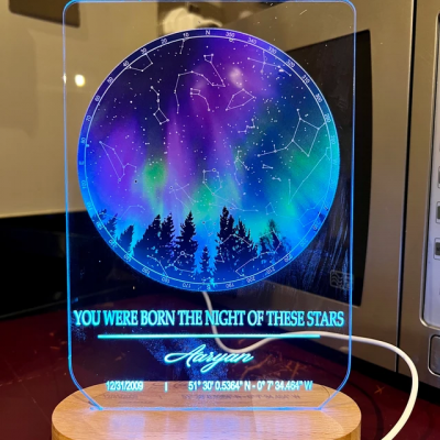 Personalised Constellation Star Map Night Light Unique Gift Ideas for Couple Christmas Gift Birthday Gift