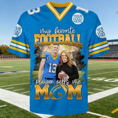 Custom Football Game Day Photo Football Jersey Unique Gift For Football Lovers