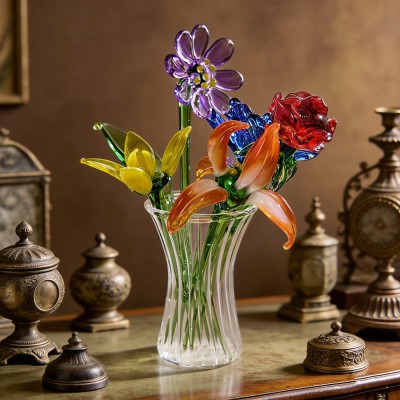 Custom Handmade Mini Glass Birth Month Flowers Personalised Birth Flower Bouquet Birthday Keepsake Gift Unique Mother's Day Gift