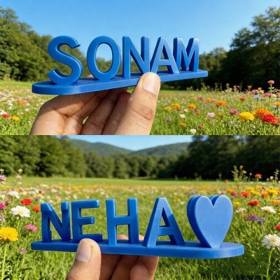 Personalised Couple Dual Name Illusion Love 3D Printed Sign Unique Gift For Couples Anniversary Gift For Her Valentine's Day Gifts