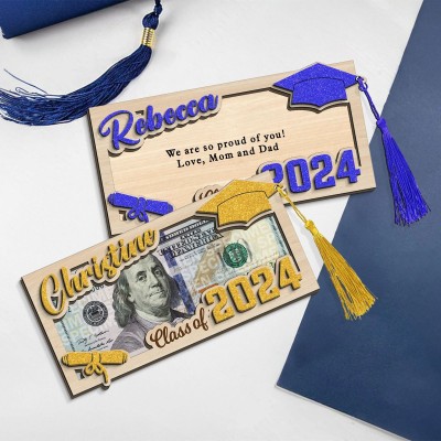 Personalised Graduation Money Holder with Name Graduation Keepsake Gift